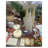 (2) Gold Cone Artificial Trees, Home Decor