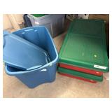 (3) Storage Totes with Lids