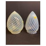 (2) Opalescent Swirl Lamp Shades