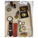 Eyeglasses, Photo Frame, Pocket Watch