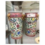 (2) Oriental Porcelain Canisters
