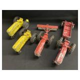 Hubley Toy Tractors with Implements