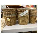 Wicker Wrapped Planters