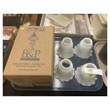 (4) Milk Glass Shades