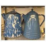 Agate and Enamelware Coffee Pots