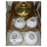 Brass and Glass Lamp Shades