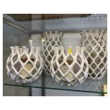 Pottery Candle Holders with Bowl