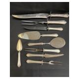 Sterling Silver Carving Set with Utensils