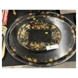 (3) Toleware Style Trays