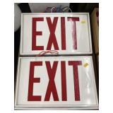 (2) Metal EXIT Signs
