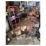 Pair of Hand Trucks w/ Pneumatic Tires