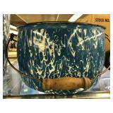 Blue Agateware Kettle