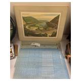 Horseshoe Curve Print with Model Railroad Decals
