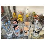 (12) Character Glass Tumblers