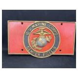 Cast Aluminum Marine Corps Plaque