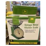 John Deere Kitchen Scale w/ Advertising Plates