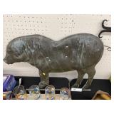 Vintage Whole Body Copper Pig Weathervane