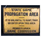 Embossed State Game Propagation Sign
