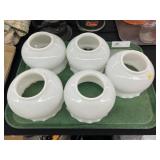 (5) Milk Glass Lamp Shades