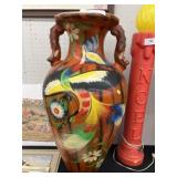 Mexican Hand Painted Pottery Vase