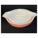 (2) Pyrex Gooseberry Mixing Bowls