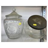(2) Glass Canisters