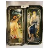 (2) Contemporary Coca-Cola Serving Trays