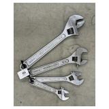 (4) Adjustable Craftsman Wrenches
