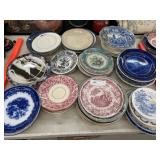 Copper Luster and Adams Rose Plates, Transferware