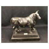 French Cast Metal Bull Sculpture