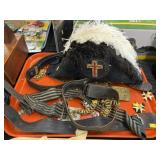 Lodge Hat, Belt, Pins