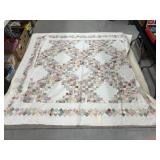 Vintage Hand Stitched Block Pattern Quilt