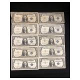 (10) U.S. Silver Certificates