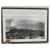 Enlarged Repro. Photo of Logging Train