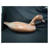 Large Unsigned Carved Wood Duck Decoy