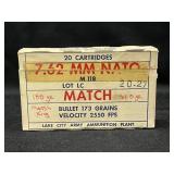 20 rds. of 7.62mm Match Ammunition