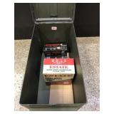 35 Assorted 12ga. Shotshells w/ Metal Ammo Can