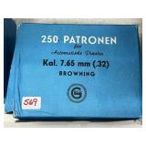 250 rds. of 7.65 (.32 ACP) Ammunition