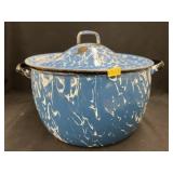 Blue Agateware Kettle