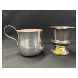 Sterling Silver Mug with Plated Toothpick Holder