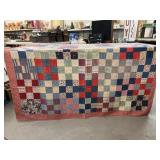 Vintage Block Pattern Quilt