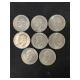 (8) Eisenhower $1 Coins