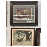 (2) Framed Prints of Turkey and Grouse
