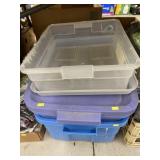 (3) Storage Totes with Lids