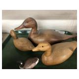 (4) Machine Carved Ducks