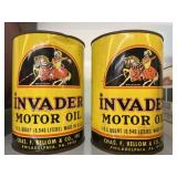 (2) Vintage 1 Quart Oil Cans