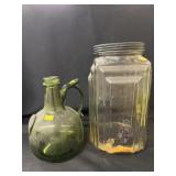 Glass Canister with Bottle