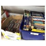(2) Boxes of VHS Tapes and CD