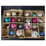 (2) Boxes of Mercury Glass Ornaments
