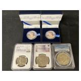 Kennedy Half Dollars with Eisenhower Coins
